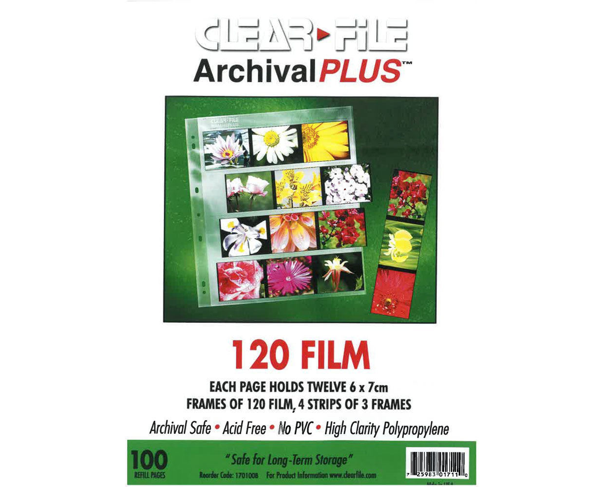 Clearfile High Clarity PP Sleeves 4 x 3er 120mm / 6x7cm (100 sheets)