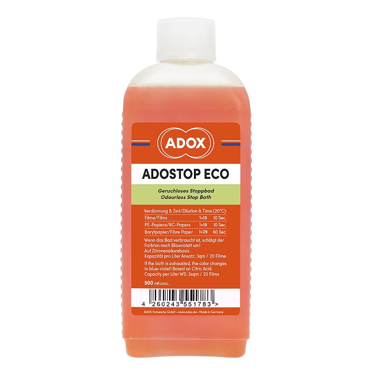 ADOX ADOSTOP Eco Stoppbad mit Indikator 500 ml Konzentrat